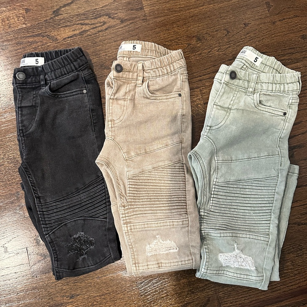 Cotton On - Little Boys Biker Moto Jeans
Bundle of 3 pairs